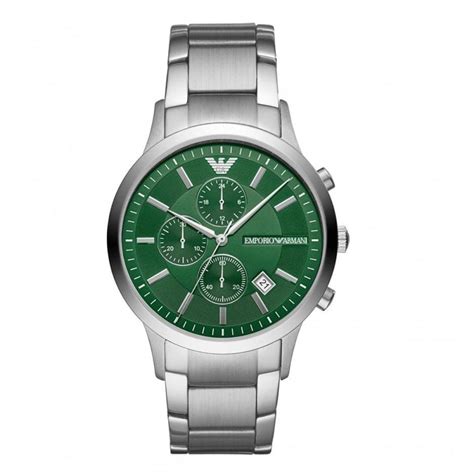 armani green dial watch.